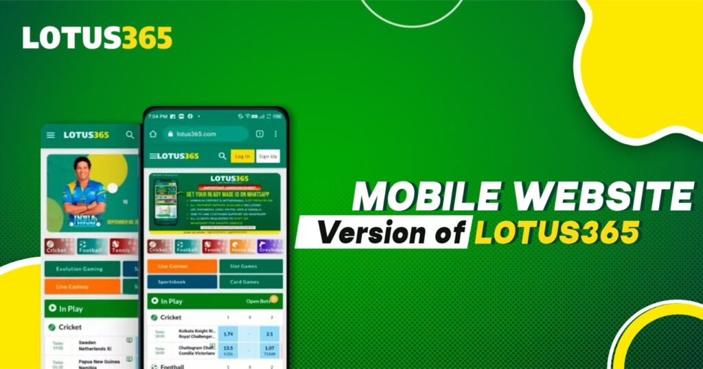 Mobile Website Version of Lotus365